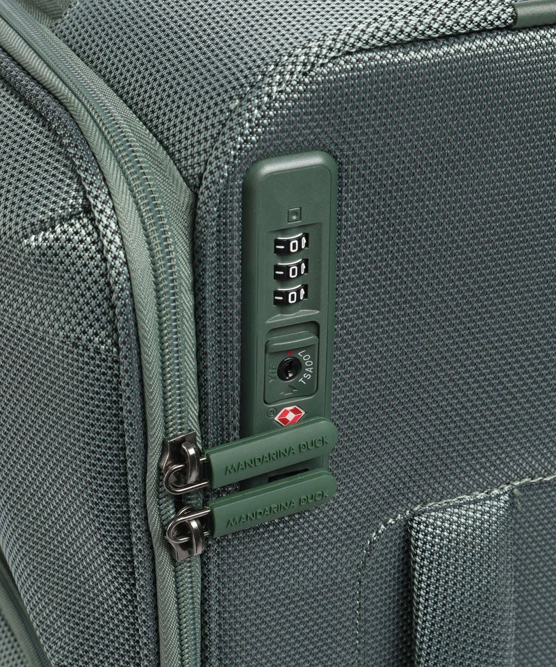Mandarina Duck Zephyr βαλίτσα καμπίνας 4 τροχοί iceberg green