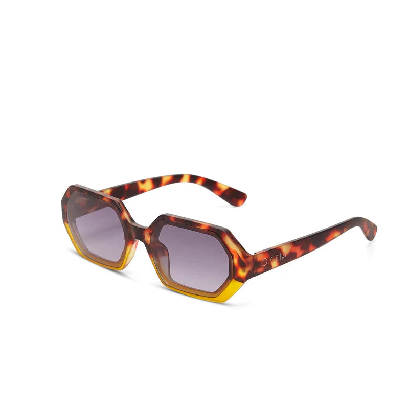 OKKIA γυαλιά ηλίου Andrea εξαγωνικά Havana yellow OK022-HY