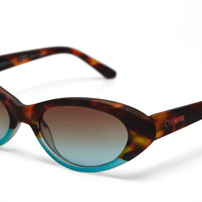 Okkia γυαλιά Lina Small Cat Eye Havana and blue OK029-HB