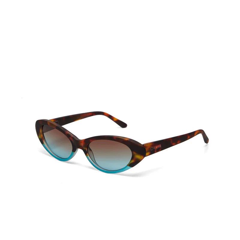 Okkia γυαλιά Lina Small Cat Eye Havana and blue OK029-HB