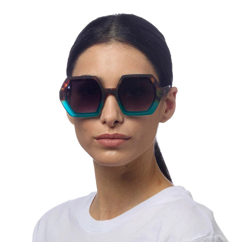 OKKIA γυαλιά ηλίου Emma εξαγωνικά blue Havana OK015-HB