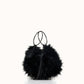 BLACK FUR HOLDING BAG CM