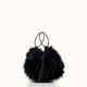 BLACK FUR HOLDING BAG CM