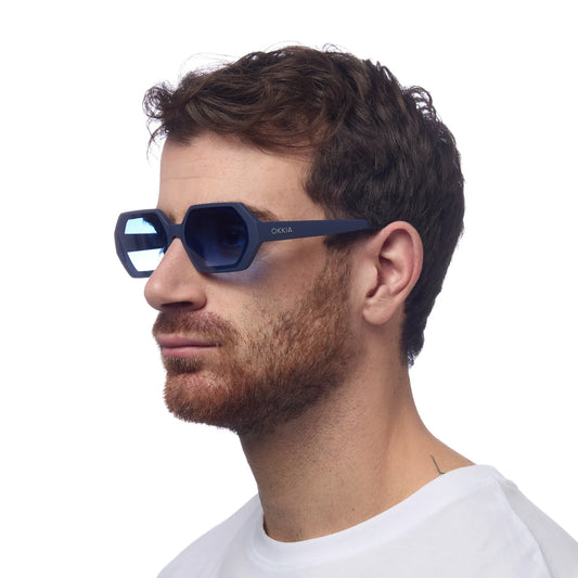 OKKIA γυαλιά ηλίου Andrea εξαγωνικά Midnight blue OK022MN-BL