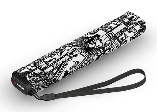 KNIRPS ΟΜΠΡΕΛΑ US.050 SLIM MANUAL MED. Story Black Μαύρη/Γκρί