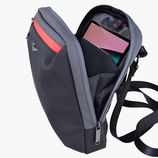 Aeronautica militaire Helix τσαντάκι ώμου μεγάλο black-red AM482