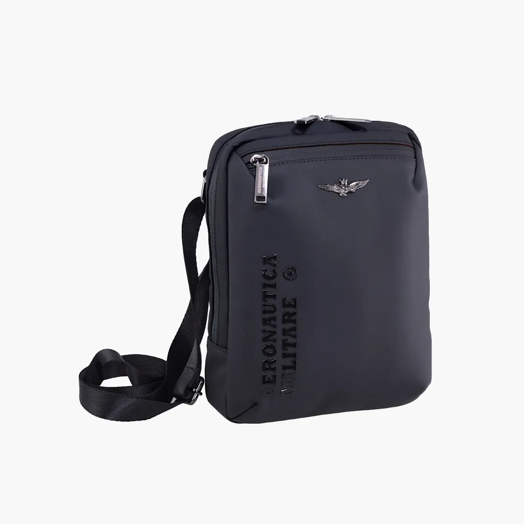 Aeronautica militaire Helix τσαντάκι ώμου μεγάλο black AM482