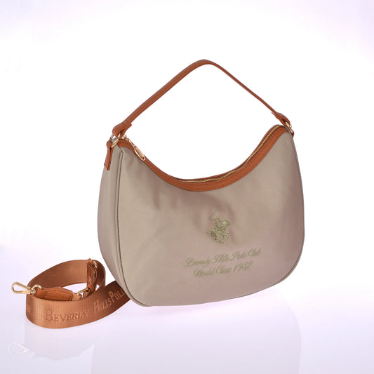 Polo Beverly Hills τσάντα ώμου μεσαία beige ΒΗ-4061