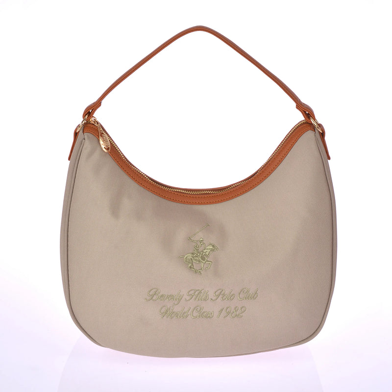 Polo Beverly Hills τσάντα ώμου μεσαία beige ΒΗ-4061