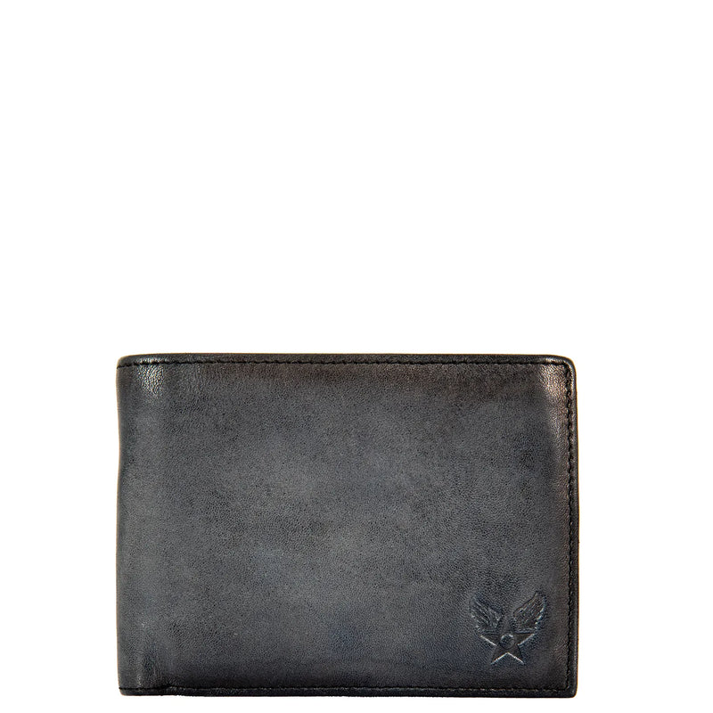 Avirex Δερμάτινο πορτοφόλι Bell vintage black BLL10-120