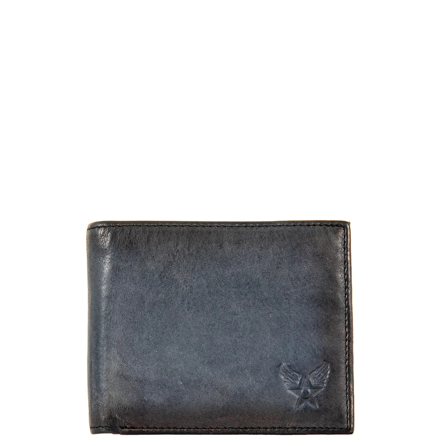 Avirex Δερμάτινο πορτοφόλι μικρό Bell vintage black BLL12-120