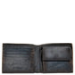 Avirex Δερμάτινο πορτοφόλι μικρό Bell vintage black BLL12-120