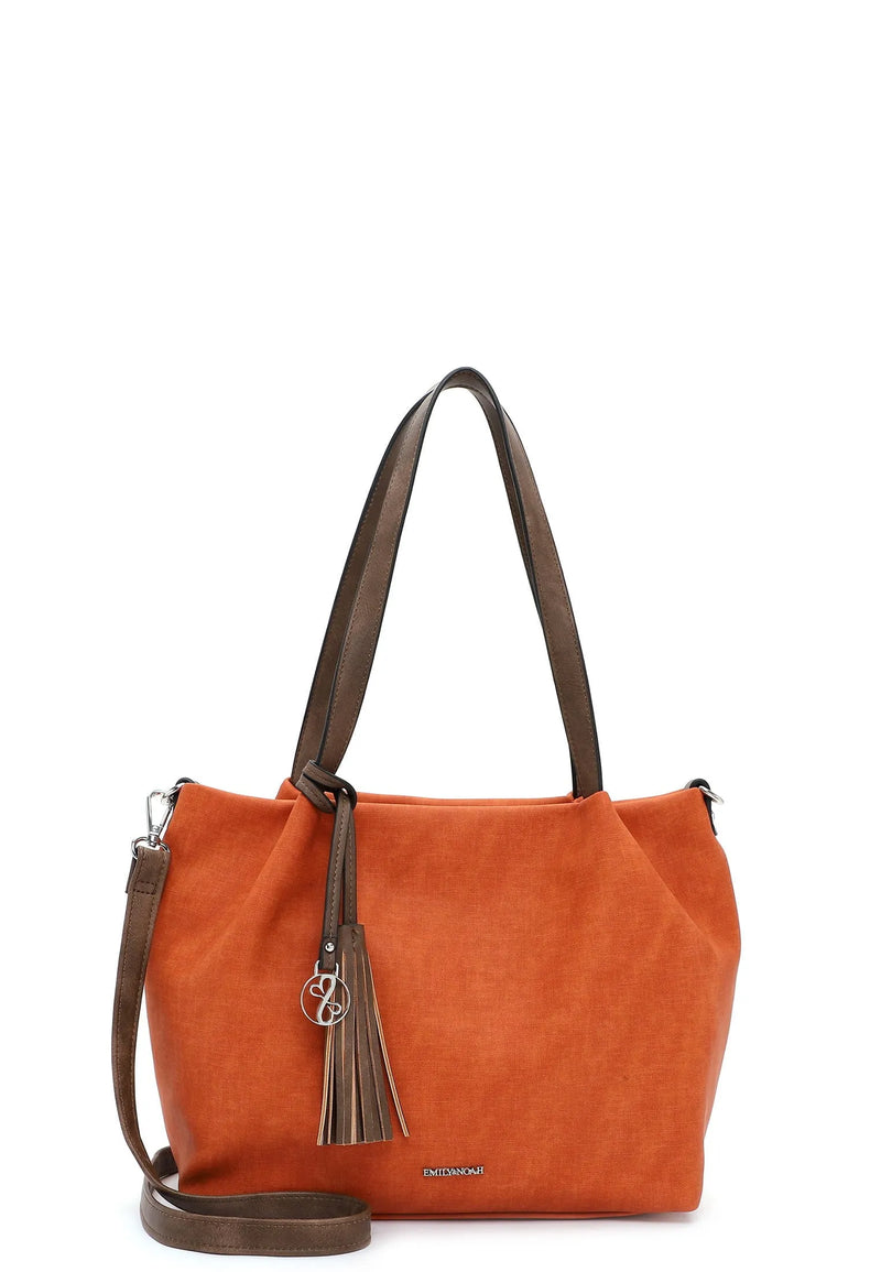 Emily & Noah shoping τσάντα μεσαία orange