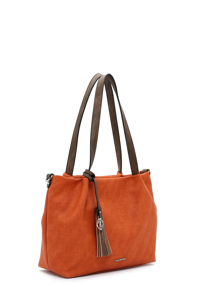 Emily & Noah shoping τσάντα μεσαία orange