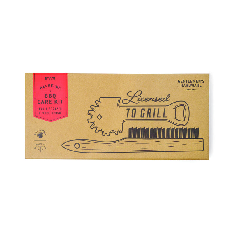 "Bbq Care Kit" Grill Scraper & Wire Brush GEN778