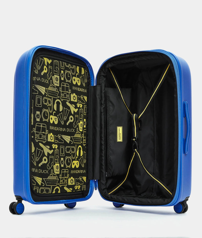 Mandarina Duck βαλίτσα επεκτεινόμενη μεσαία Logoduck electric blue P10SZV32-A66
