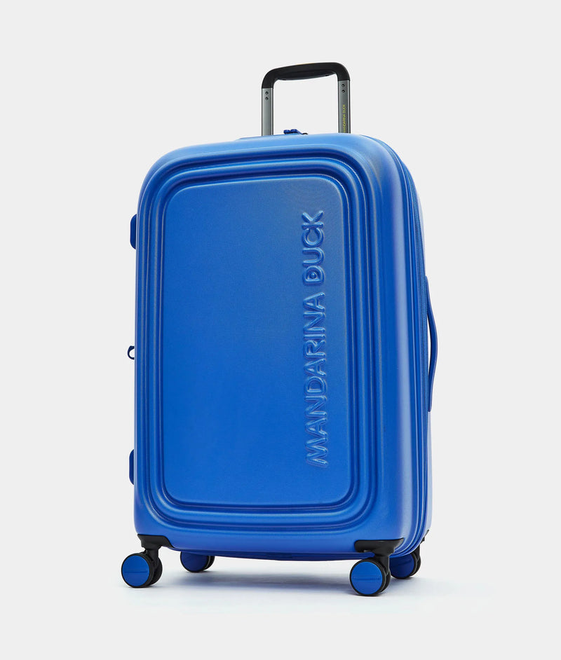 Mandarina Duck βαλίτσα επεκτεινόμενη μεσαία Logoduck electric blue P10SZV32-A66