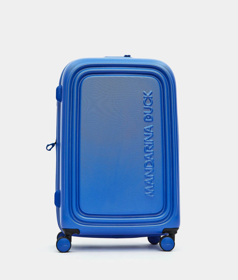 Mandarina Duck βαλίτσα επεκτεινόμενη μεσαία Logoduck electric blue P10SZV32-A66