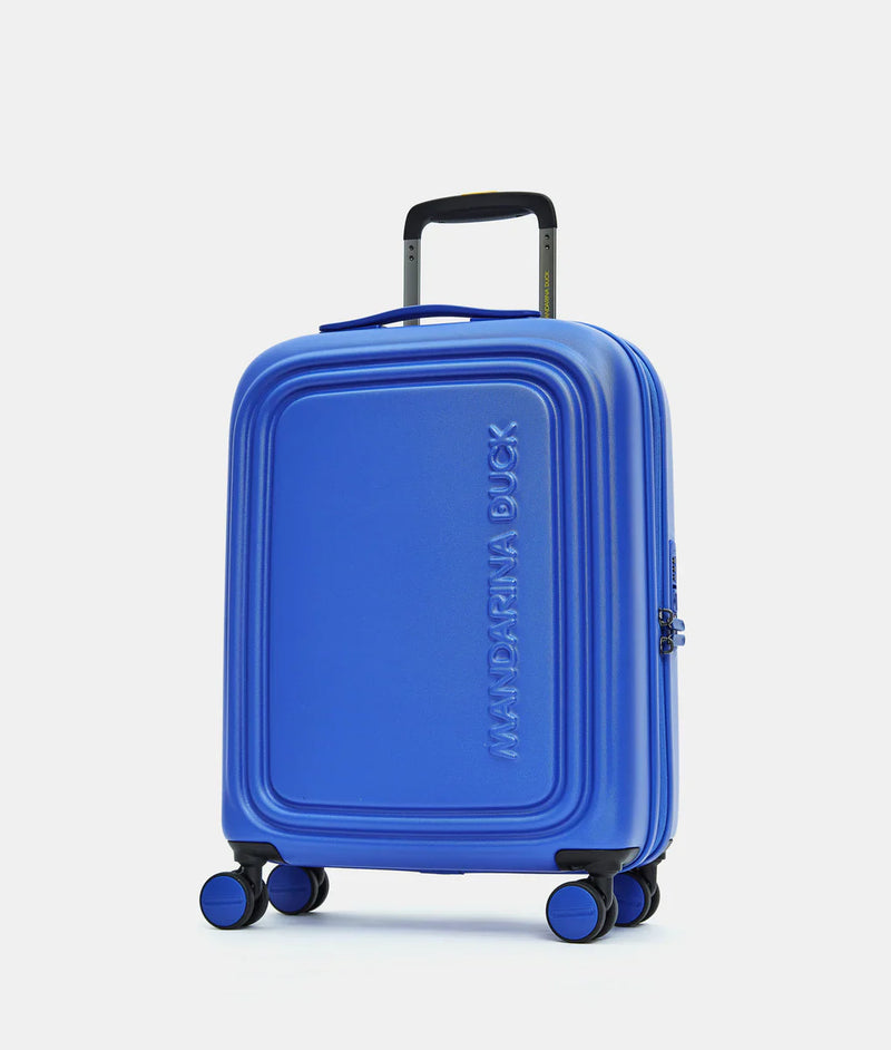 Mandarina Duck LOGODUCK Επεκτεινόμενη σκληρή μικρή βαλίτσα Cabin 55X40X20/23 cm Blue
