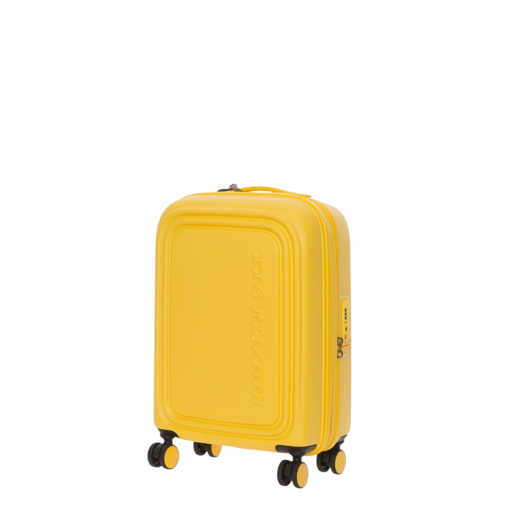 Mandarina Duck βαλίτσα επεκτεινόμενη Logoduck κίτρινη SZV34-05J