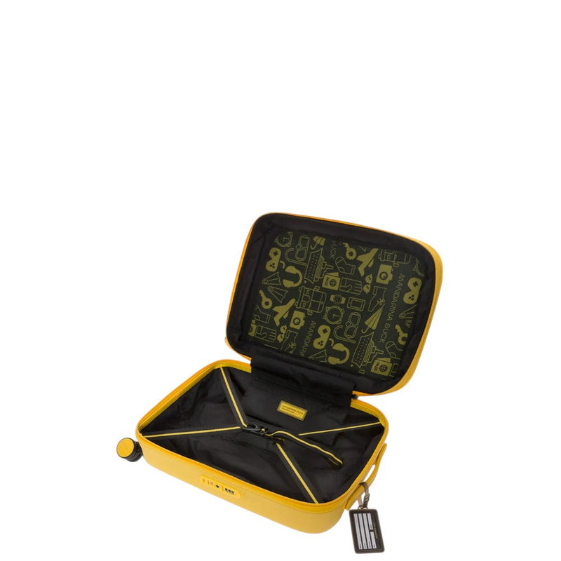 Mandarina Duck βαλίτσα επεκτεινόμενη Logoduck κίτρινη SZV34-05J