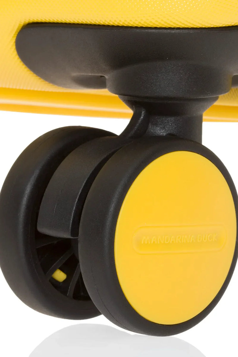 Mandarina Duck βαλίτσα επεκτεινόμενη Logoduck κίτρινη SZV34-05J