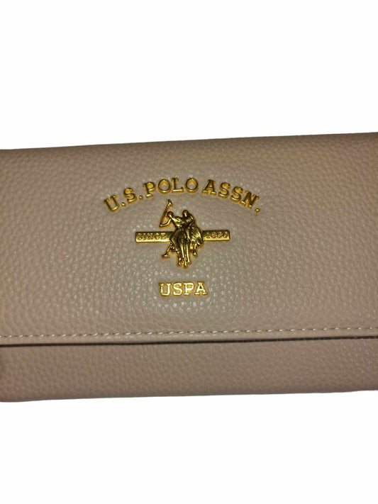 Πορτοφόλι μεγάλο US Polo Assn. Beige