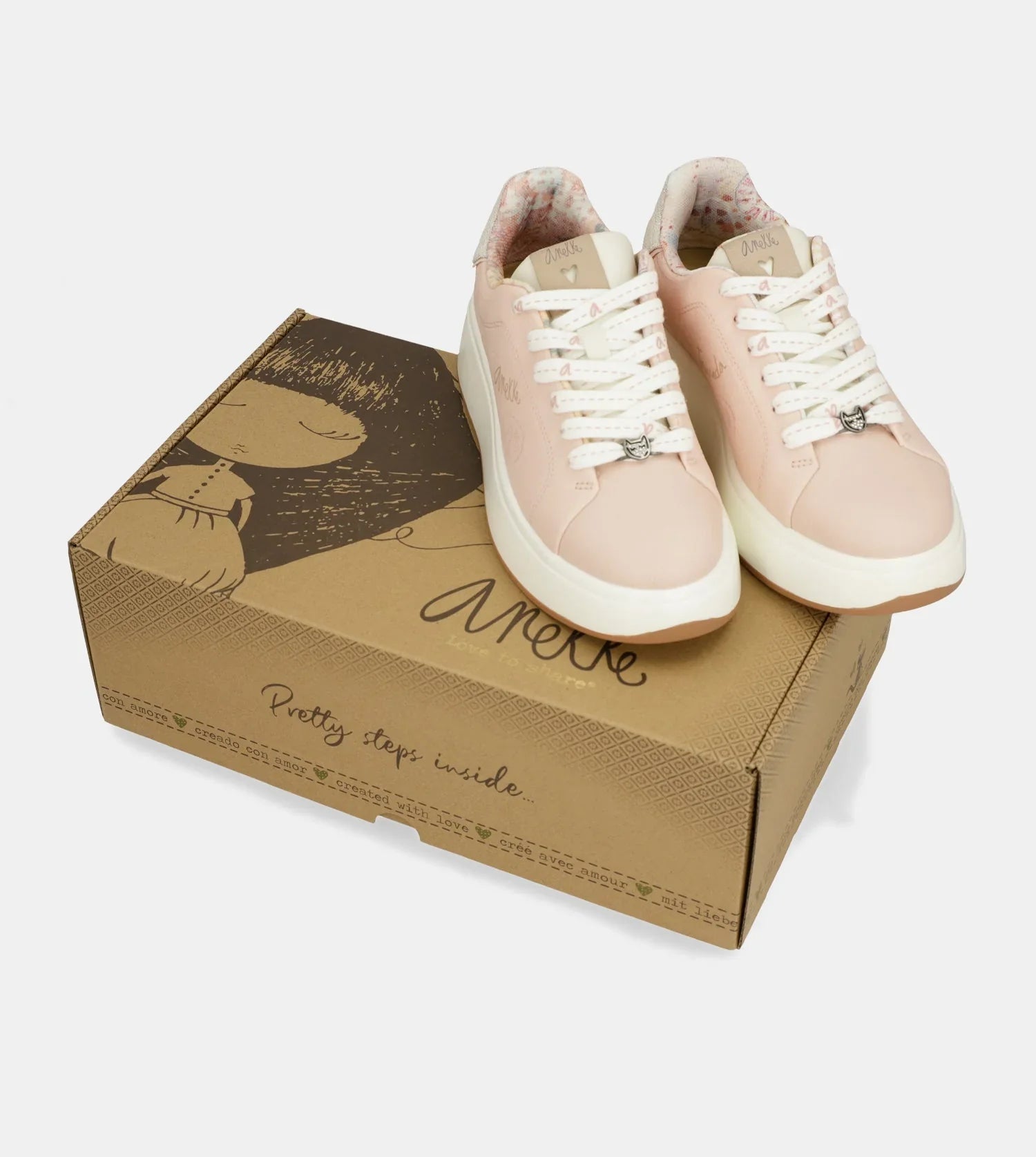 Anekke sneakers Peace & Love pink