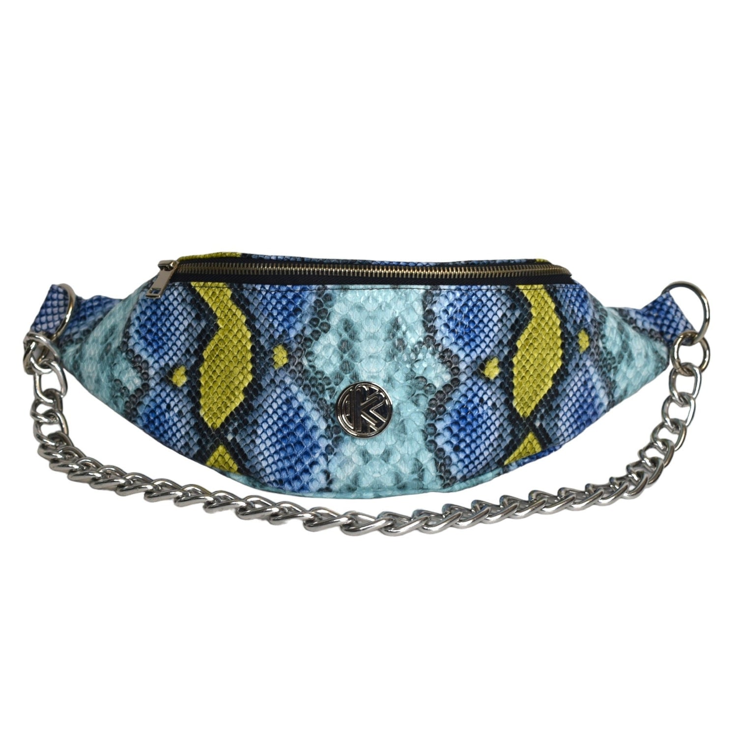 BELT BAG  kk PYTHON LIGHT BLUE