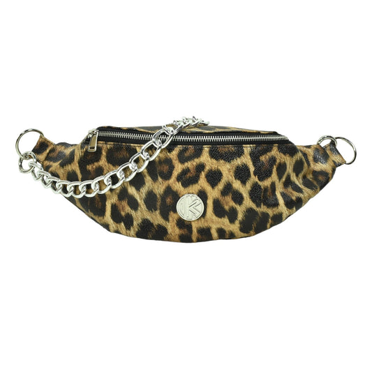 BELT BAG kk LEOPARD ΚΑΦΕ