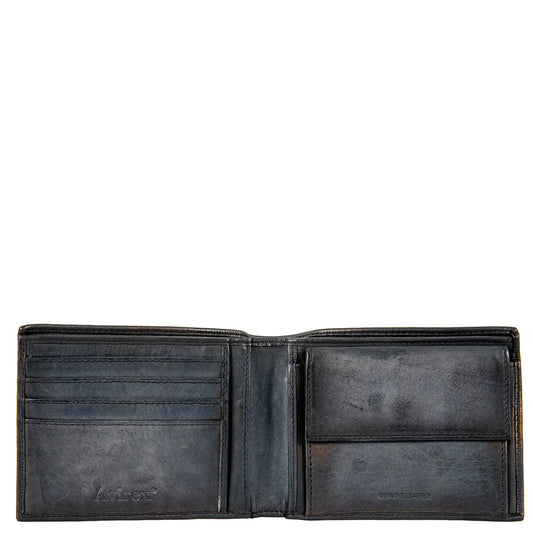 Avirex Δερμάτινο πορτοφόλι Bell vintage black BLL11-120