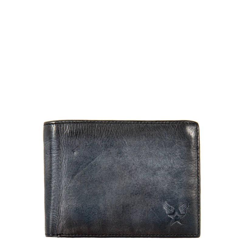 Avirex Δερμάτινο πορτοφόλι Bell vintage black BLL11-120