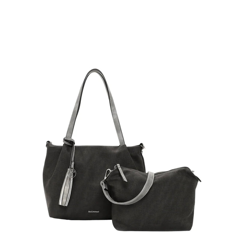 Emily & Noah shoping τσάντα μεσαία grey