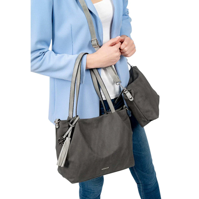 Emily & Noah shoping τσάντα μεσαία grey