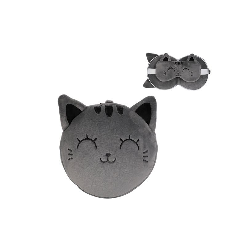 ΜΑΞΙΛΑΡΙ I-TOTAL GREY CAT+SLEEP MASK 19X18CM