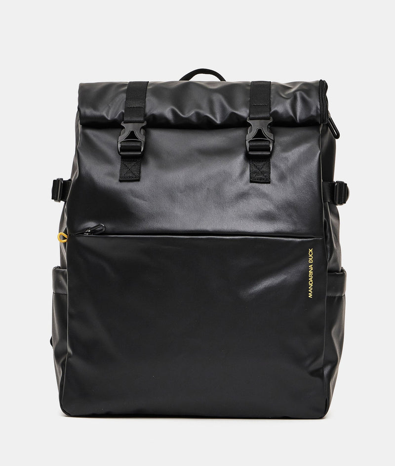Mandarina Duck σακίδιο πλάτης eco coated με ιμάντες μαύρο