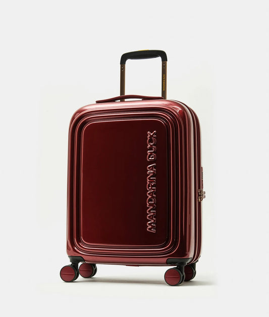 Mandarina Duck βαλίτσα LOGODUCK Metal Red επεκτεινόμενη καμπίνας μικρή