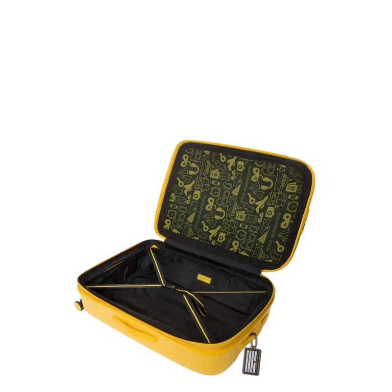 Mandarina Duck βαλίτσα Logo Duck μεγάλη επεκτεινόμενη κίτρινη P10SZV33-05J