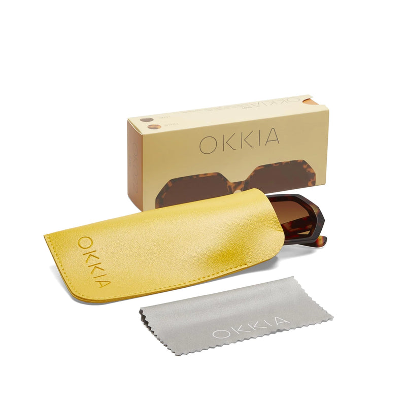 OKKIA γυαλιά ηλίου Andrea εξαγωνικά Classic Havana OK022-CH