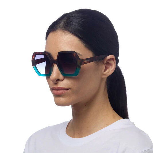 OKKIA γυαλιά ηλίου Emma εξαγωνικά blue Havana OK015-HB