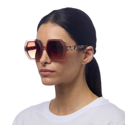 OKKIA γυαλιά ηλίου Emma εξαγωνικά Pink Havana OK015-PH