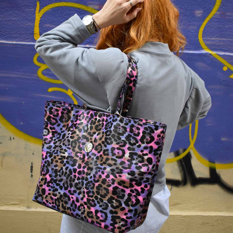 ΤΣΑΝΤΑ ΩΜΟΥ kk PURPLE LEOPARD